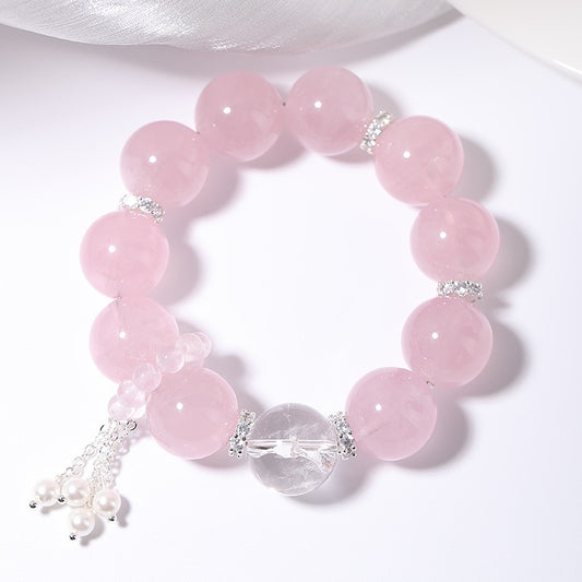 Natural Jelly Rose Quartz Bracelet