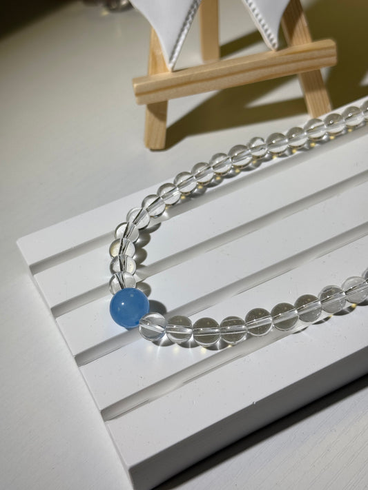 Clear Quartz & Aquamarine Necklace