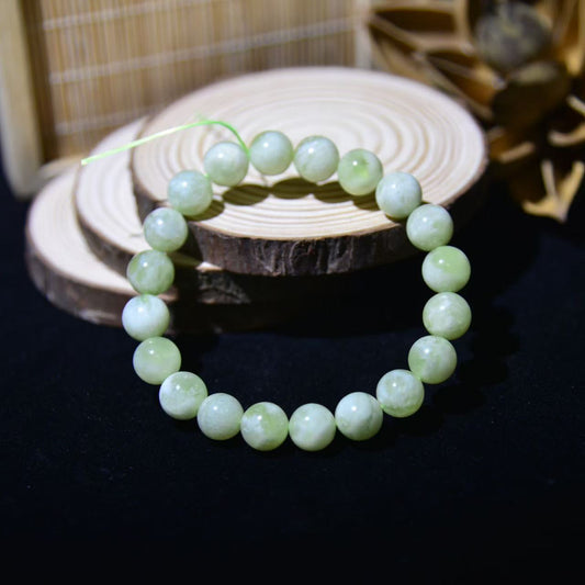 ”Grape Milkshake“ Serpentine Jade Natural Gemstone Bracelet