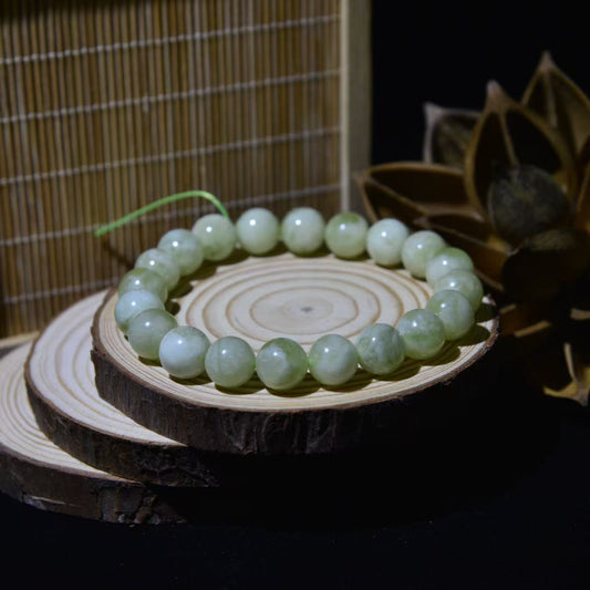”Grape Milkshake“ Serpentine Jade Natural Gemstone Bracelet