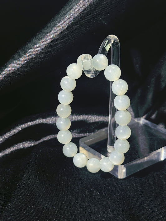 Green Moonstone Natural Gemstone Bracelet