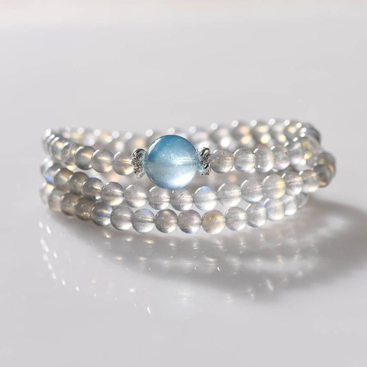 Grey Moonstone Bracelet - Lumora Crystal