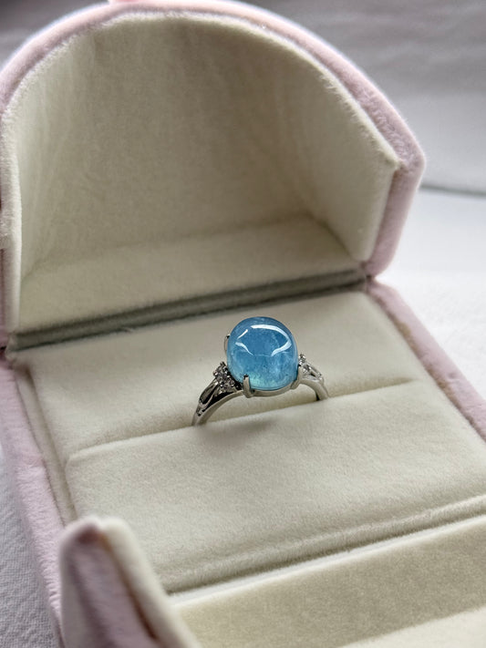 Aquamarine Adjustable Ring