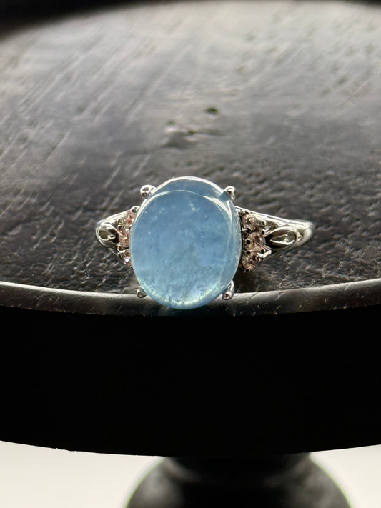 Aquamarine Adjustable Ring