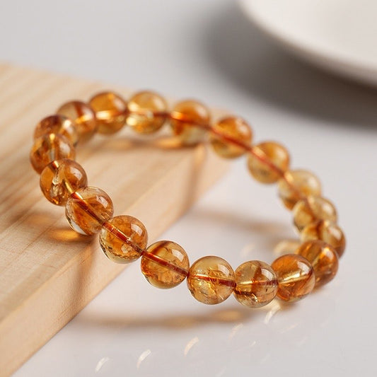Golden Azeztulite Natural Gemstone Bracelet
