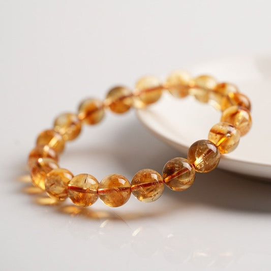 Golden Azeztulite Natural Gemstone Bracelet