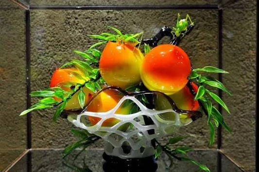Crystal Peach Prosperity Basket