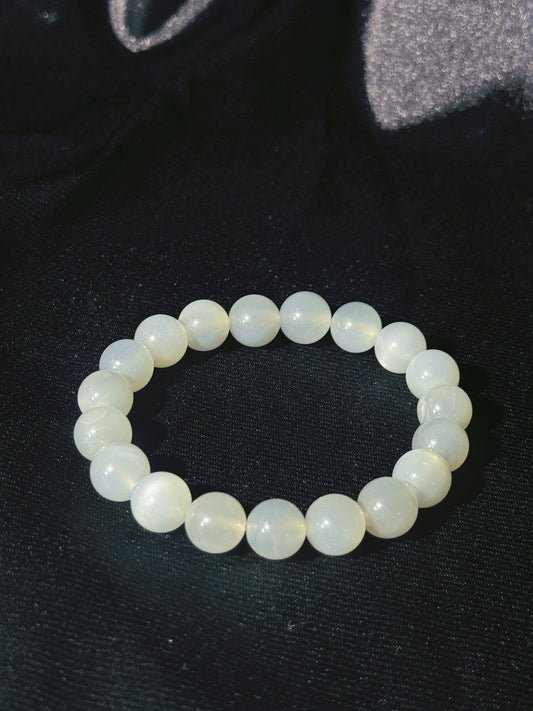 Green Moonstone Natural Gemstone Bracelet