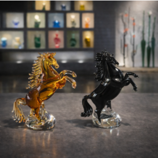 Handcrafted Glass Horse Sculpture
