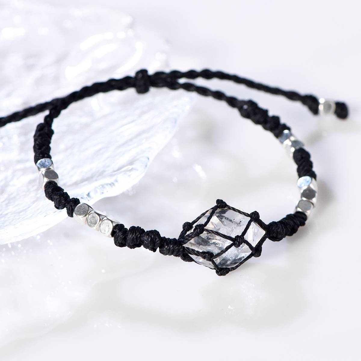 Herkimer Diamond Knots Bracelet - Lumora Crystal