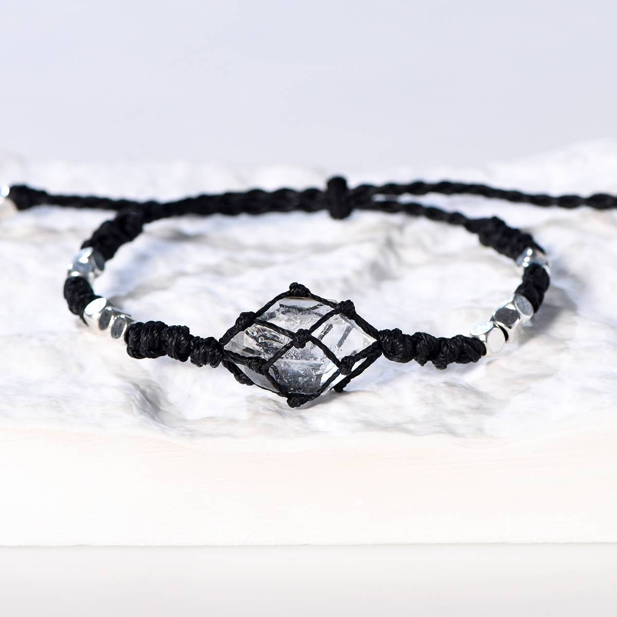 Herkimer Diamond Knots Bracelet - Lumora Crystal