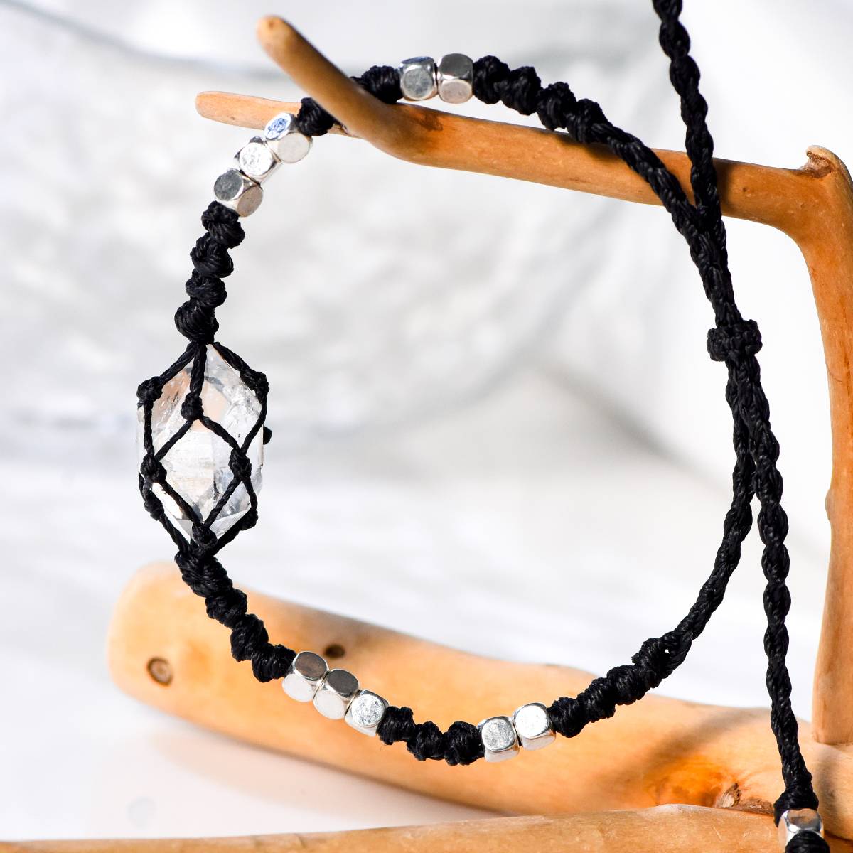 Herkimer Diamond Knots Bracelet - Lumora Crystal