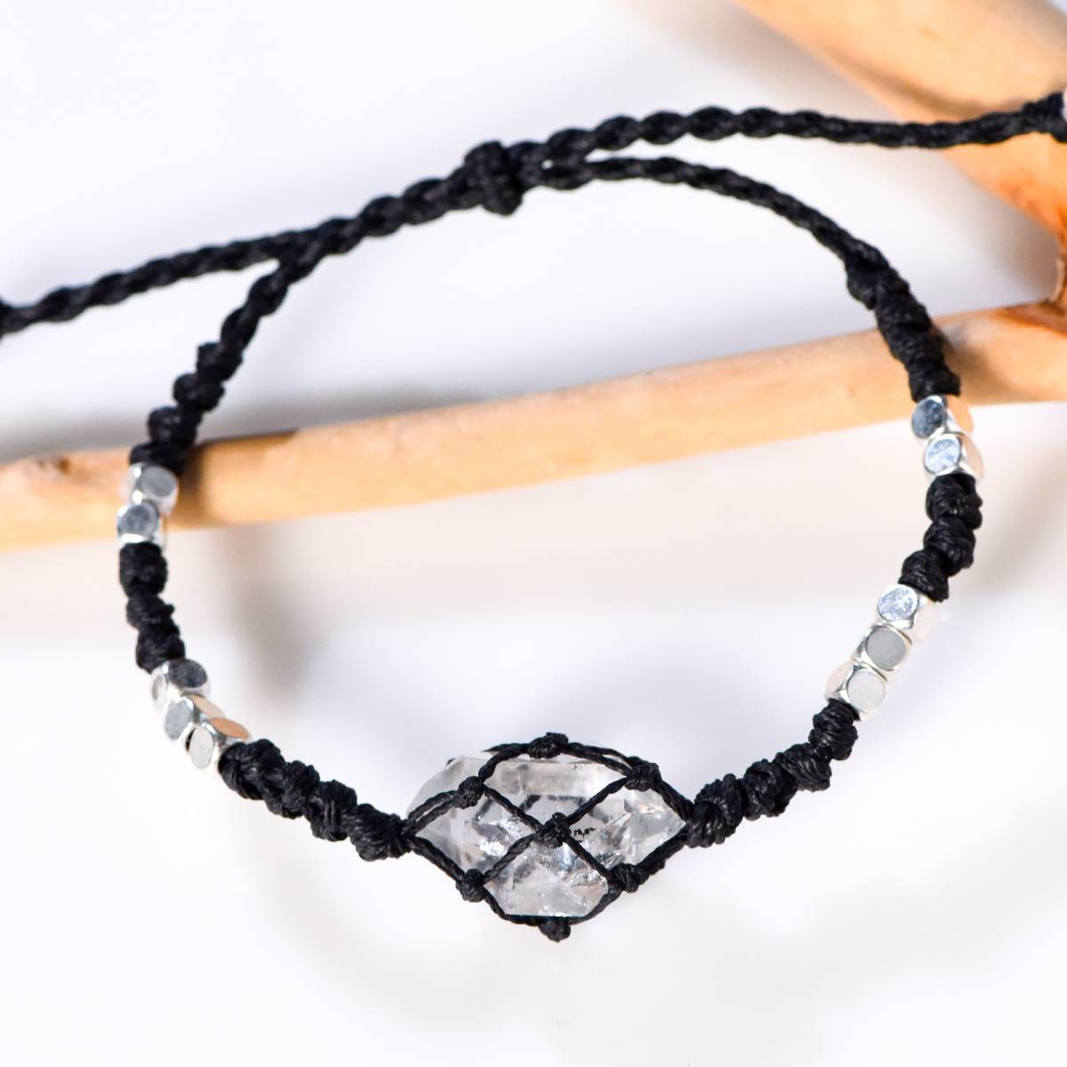 Herkimer Diamond Knots Bracelet - Lumora Crystal